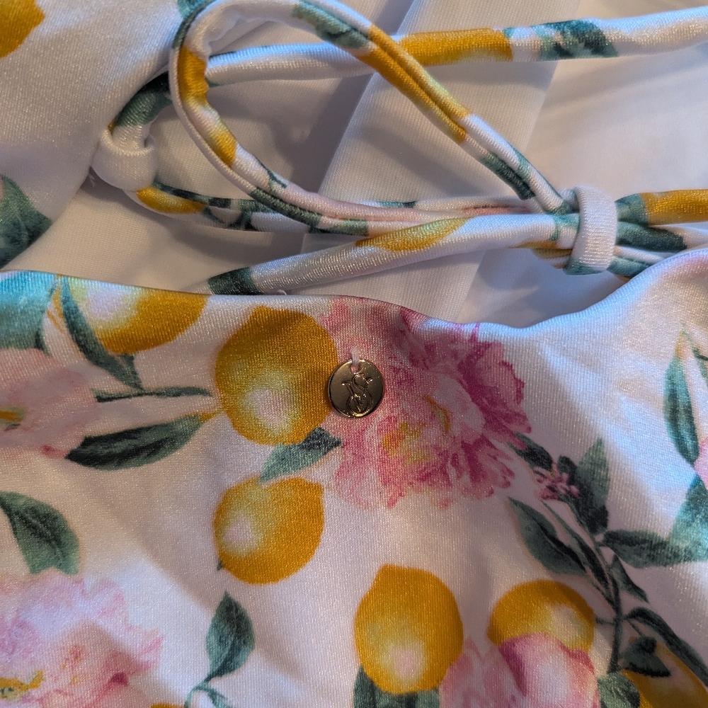 NWOT Victoria's Secret Strappy One Piece Swimsuit in Yellow and Pink, Si… - Picture 5 of 7
